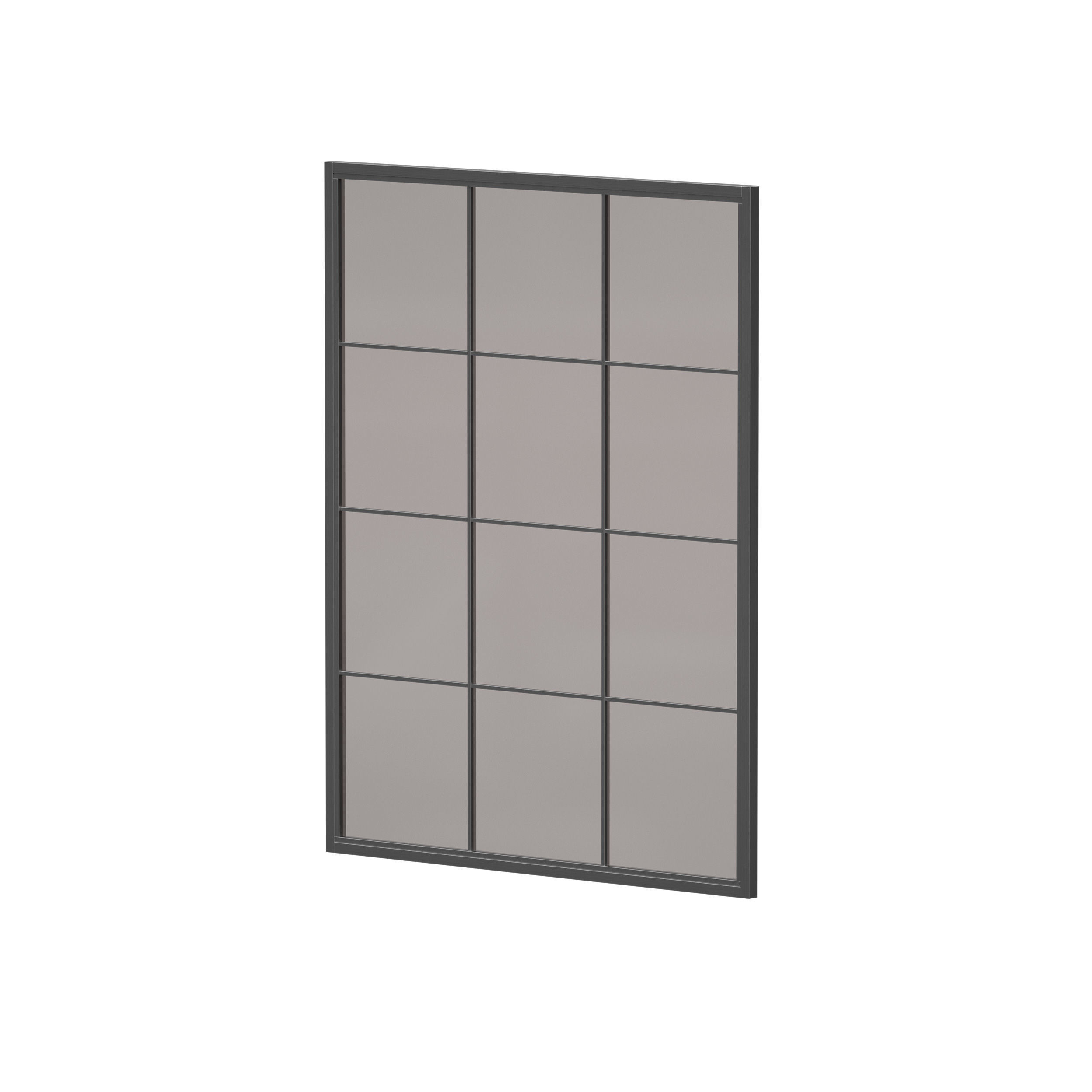 Aluminum entrance group door and window 3D model_9