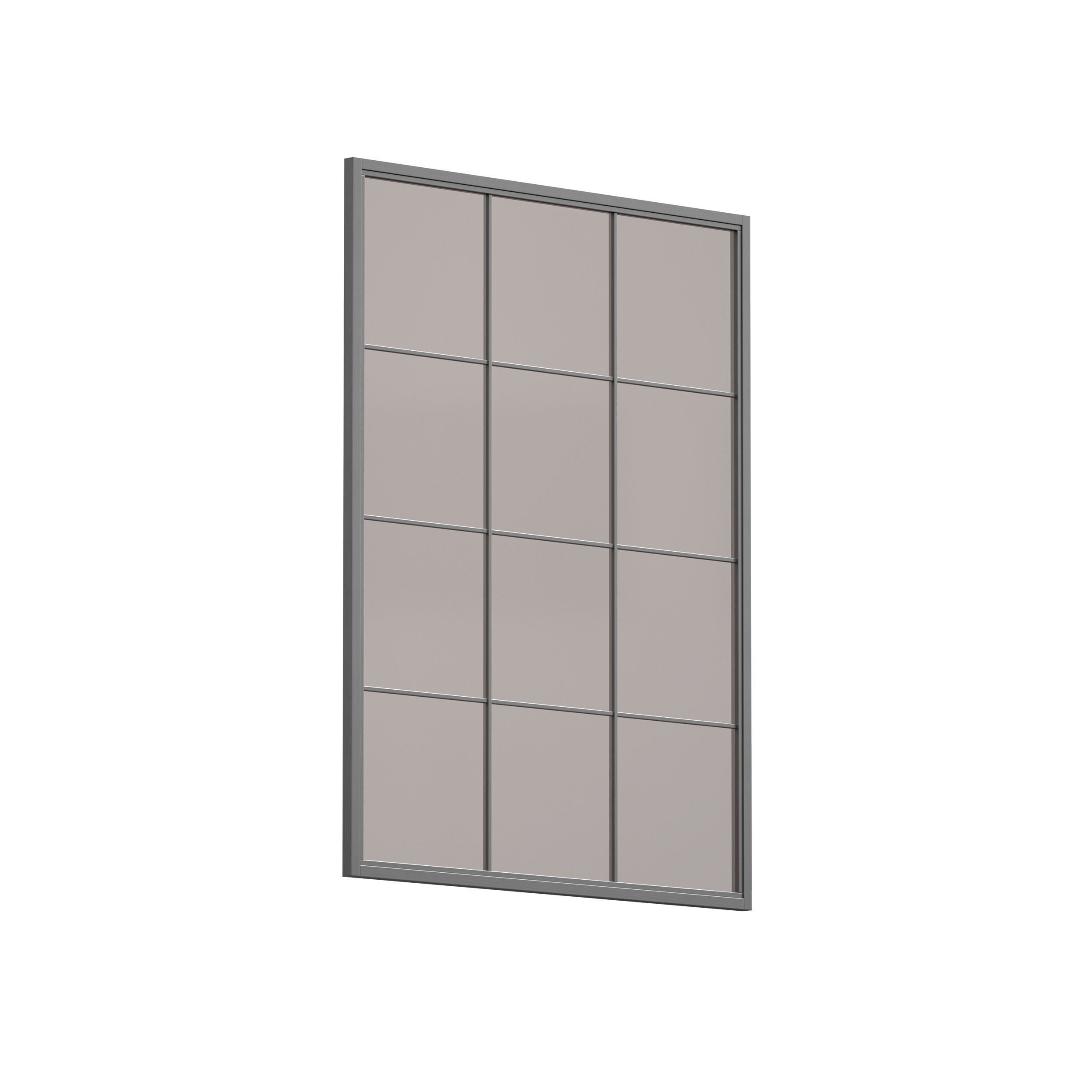 Aluminum entrance group door and window 3D model_3