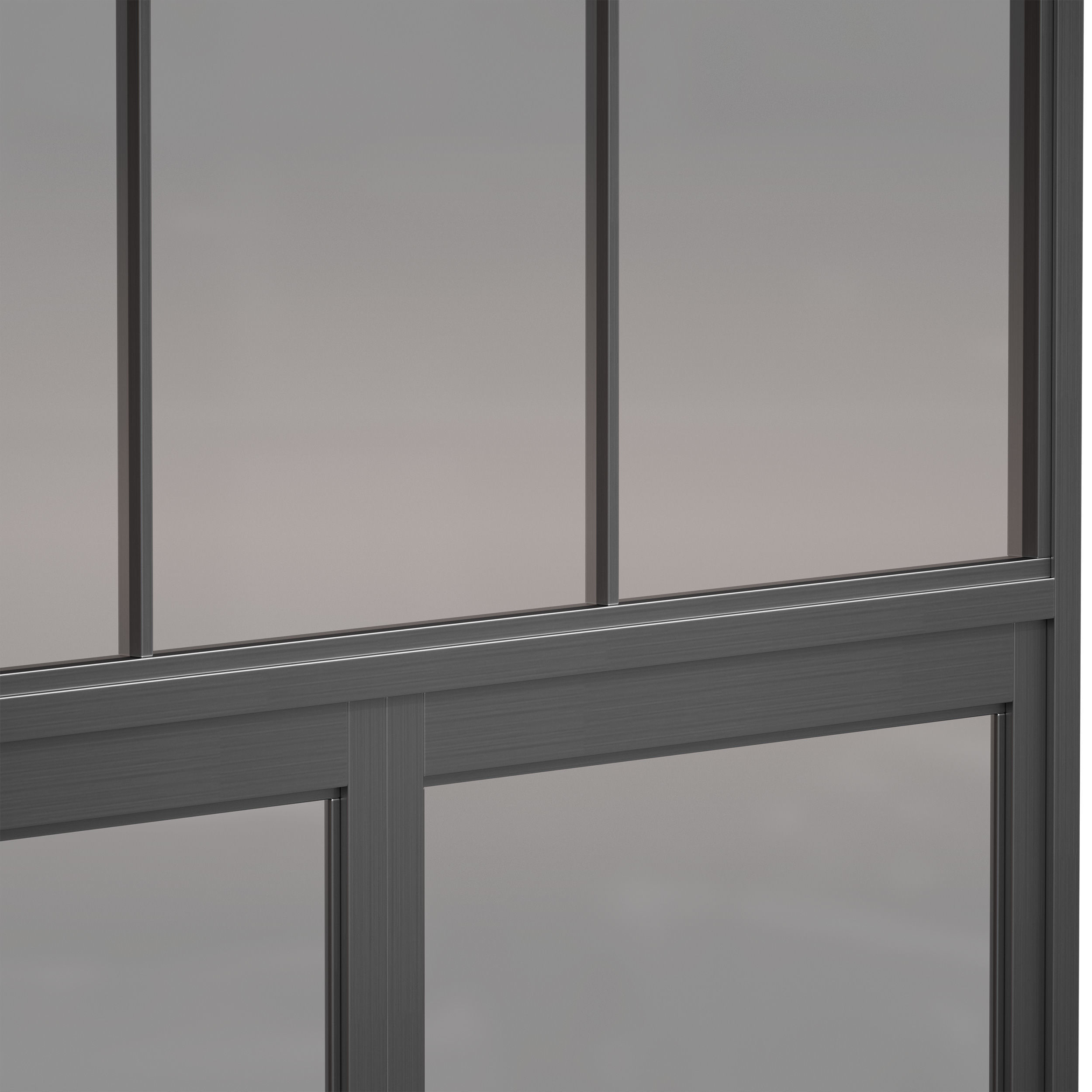 Aluminum entrance group door and window 3D model_16