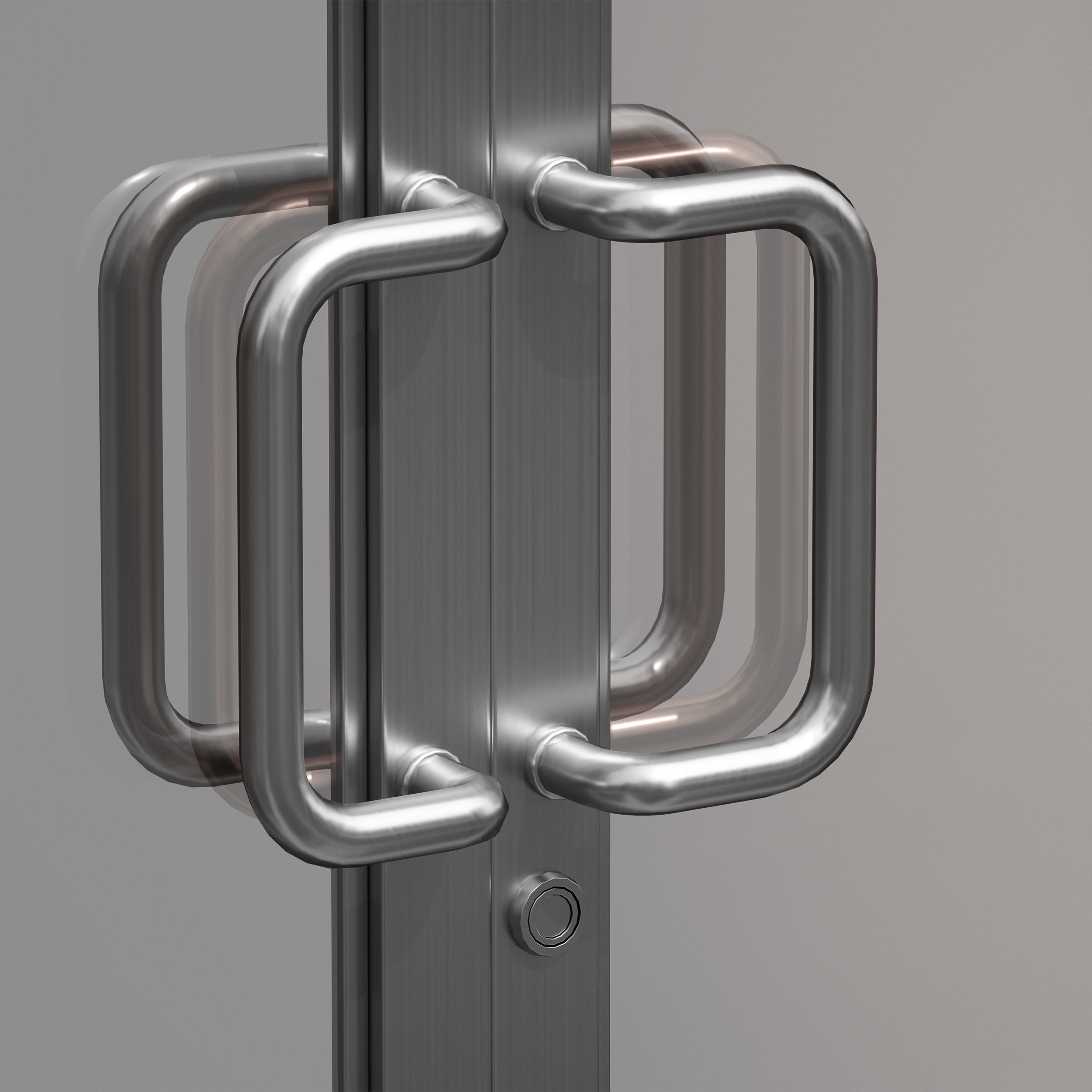 Aluminum entrance group door and window 3D model_12