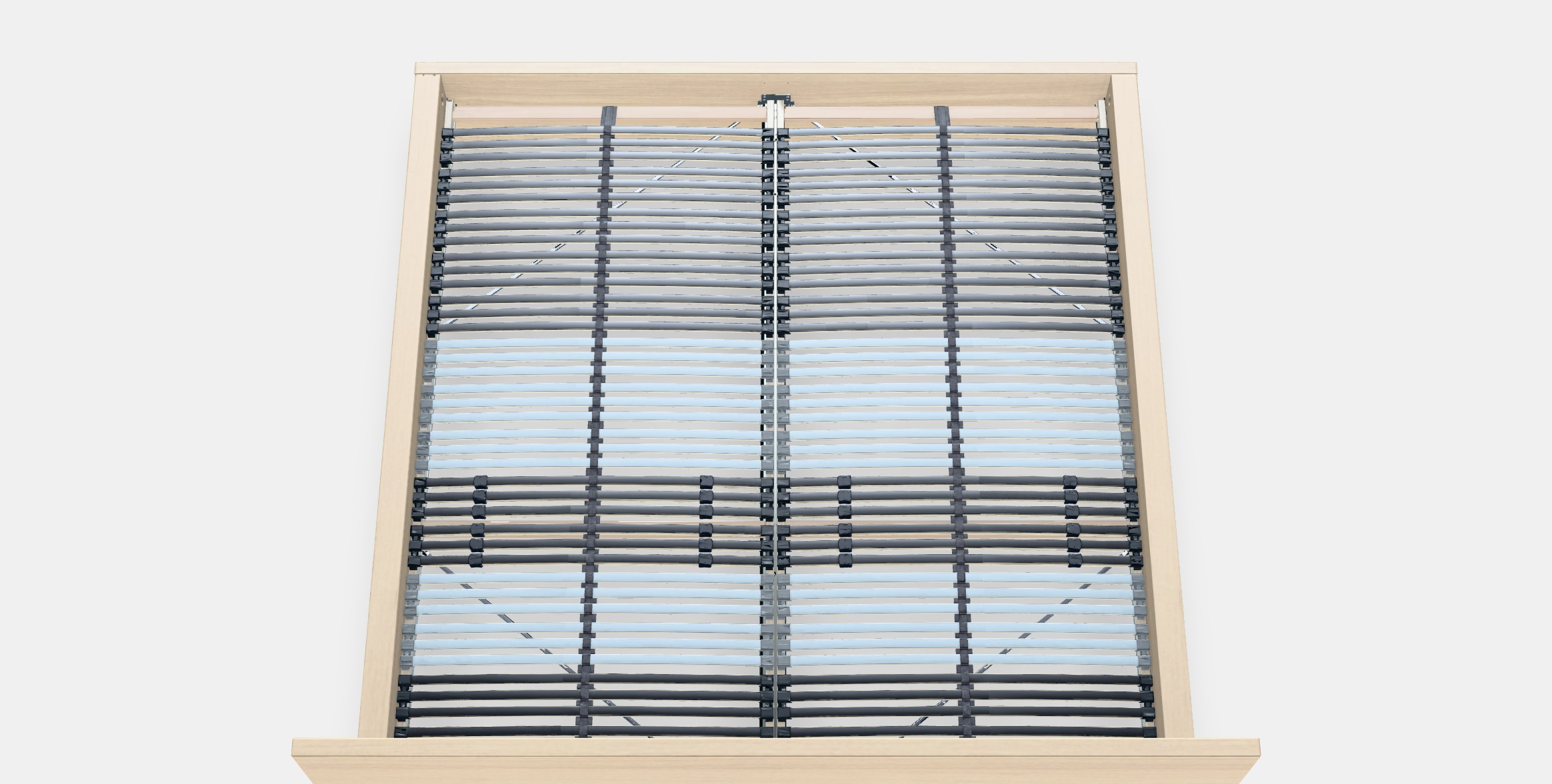 MALM Bed frame high 107 Low-poly 3D model_4