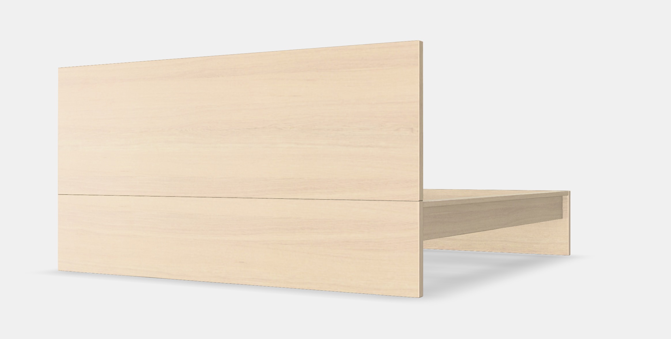 MALM Bed frame high 107 Low-poly 3D model_6