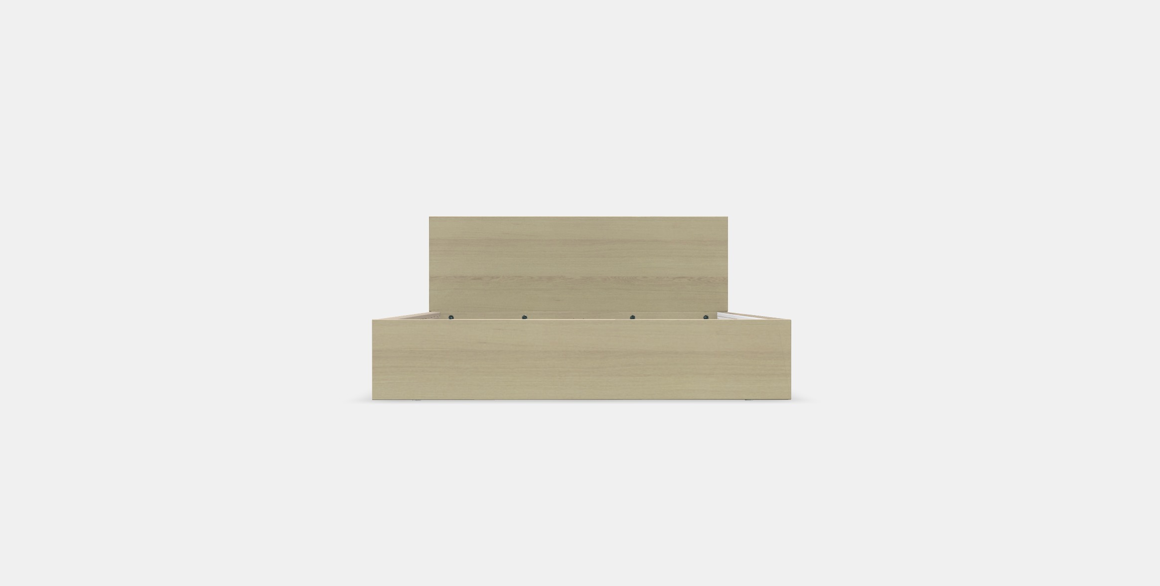 MALM Bed frame high 107 Low-poly 3D model_10
