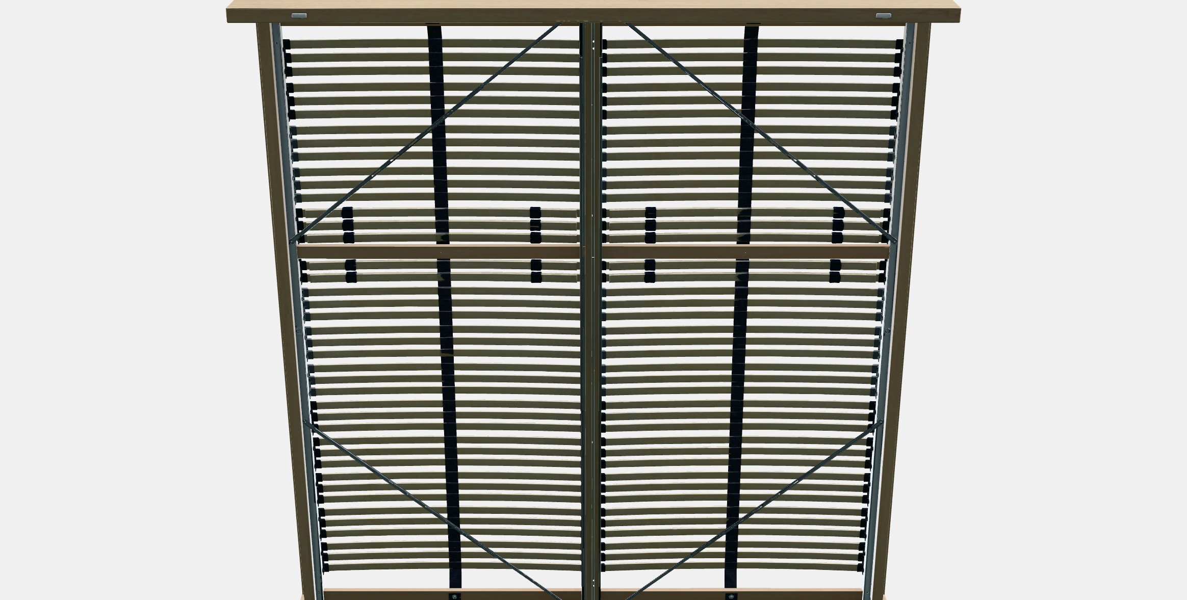 MALM Bed frame high 107 Low-poly 3D model_8