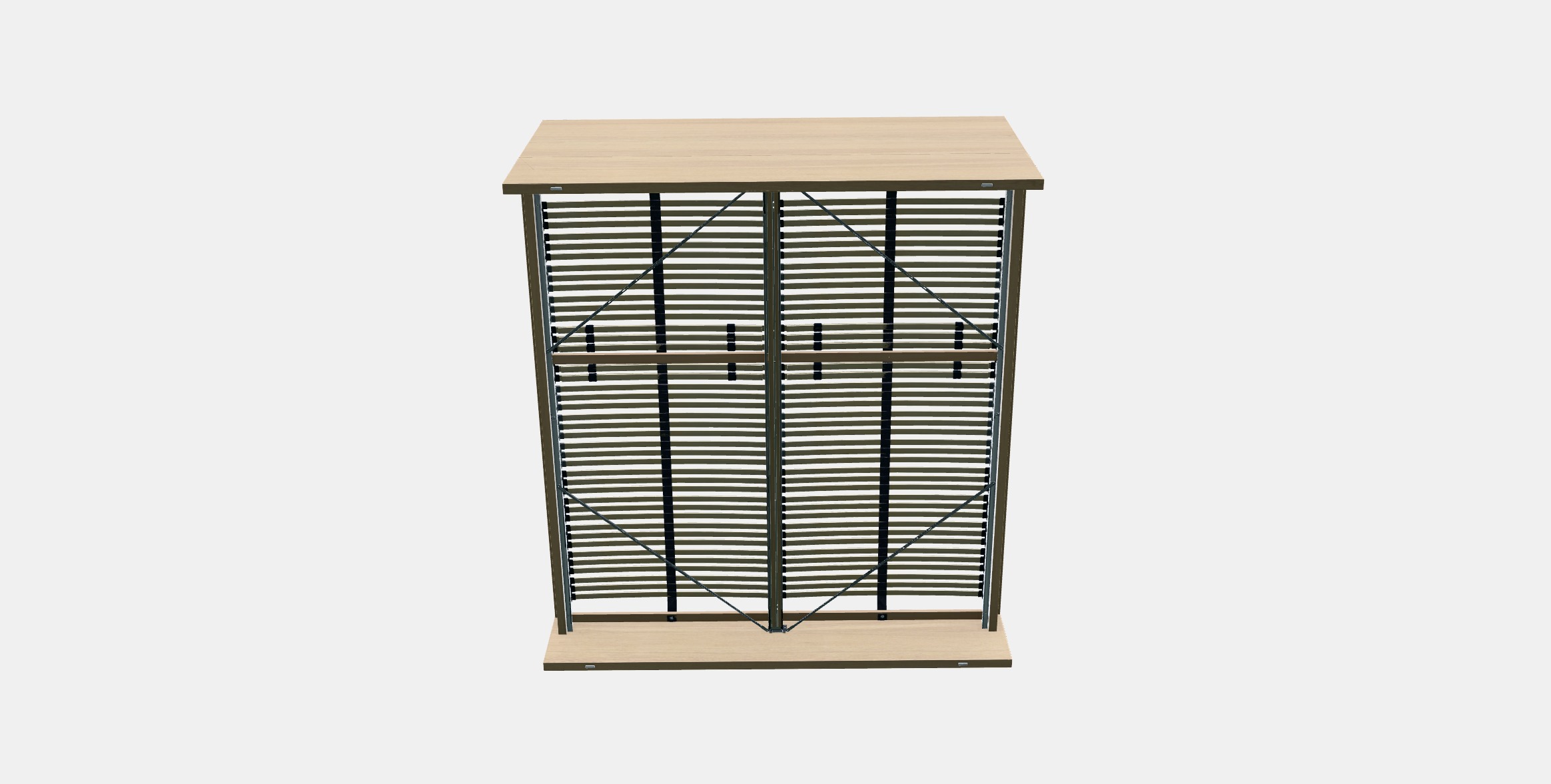 MALM Bed frame high 107 Low-poly 3D model_7