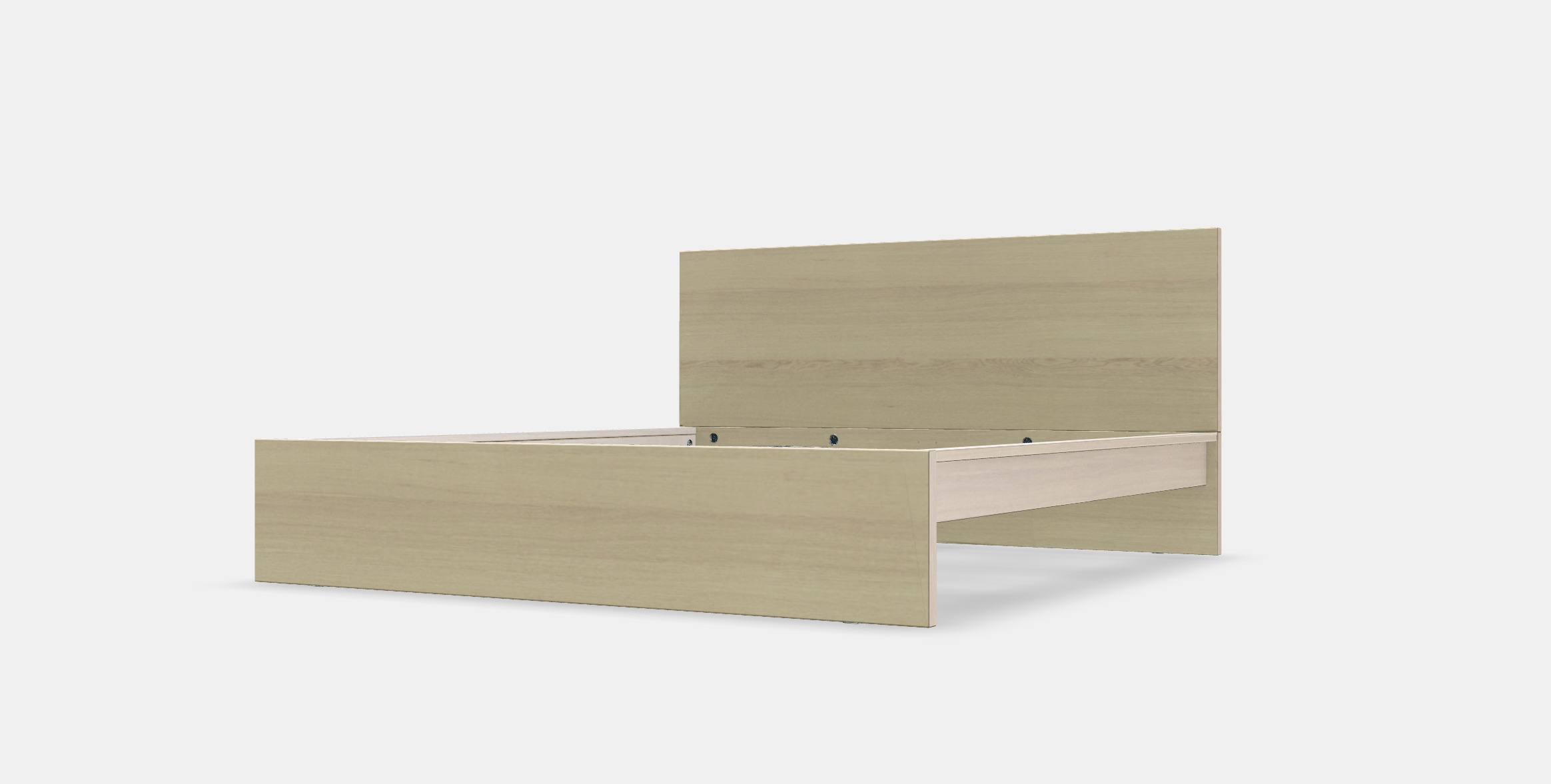MALM Bed frame high 107 Low-poly 3D model_13