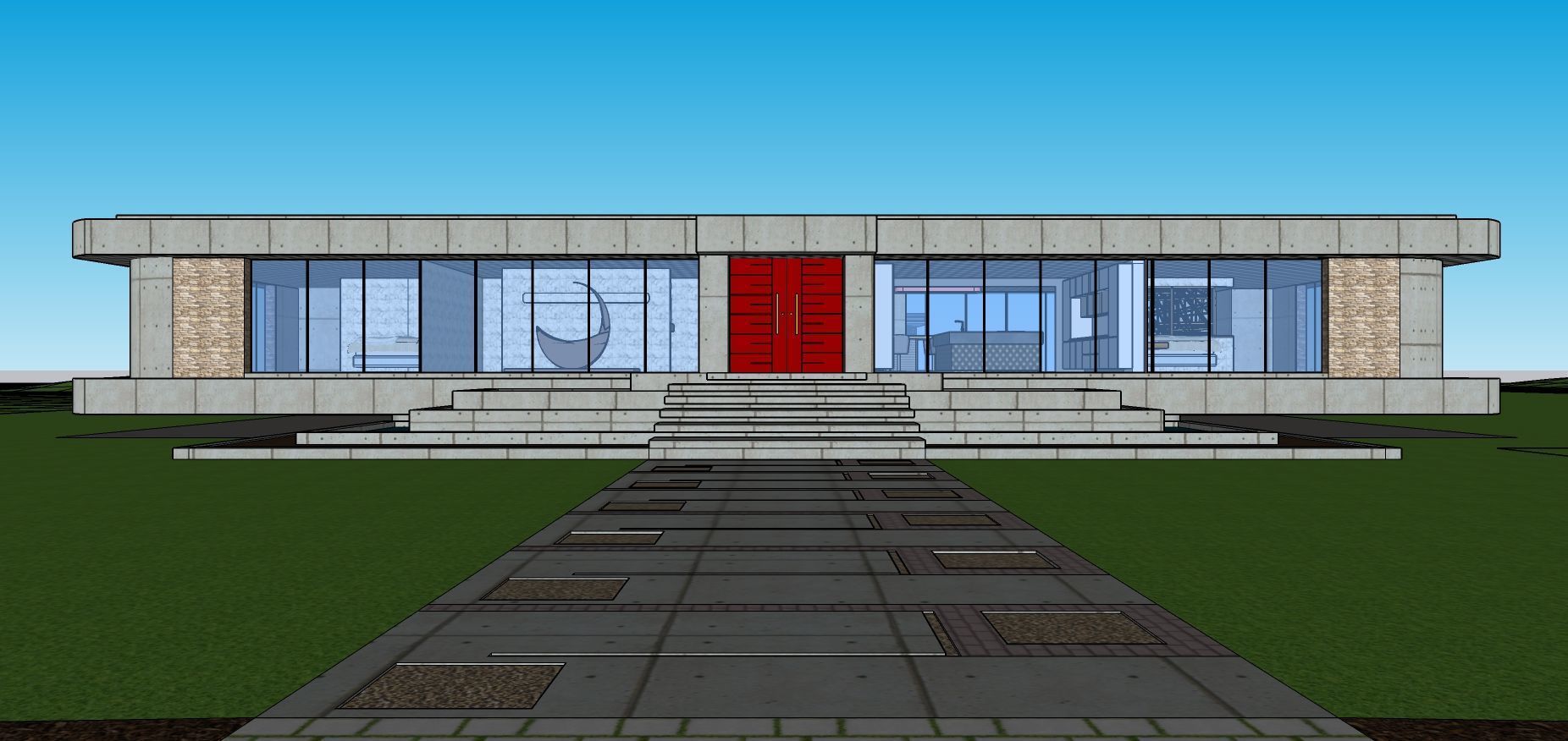 Modern Minimalist Villa 3D model_49