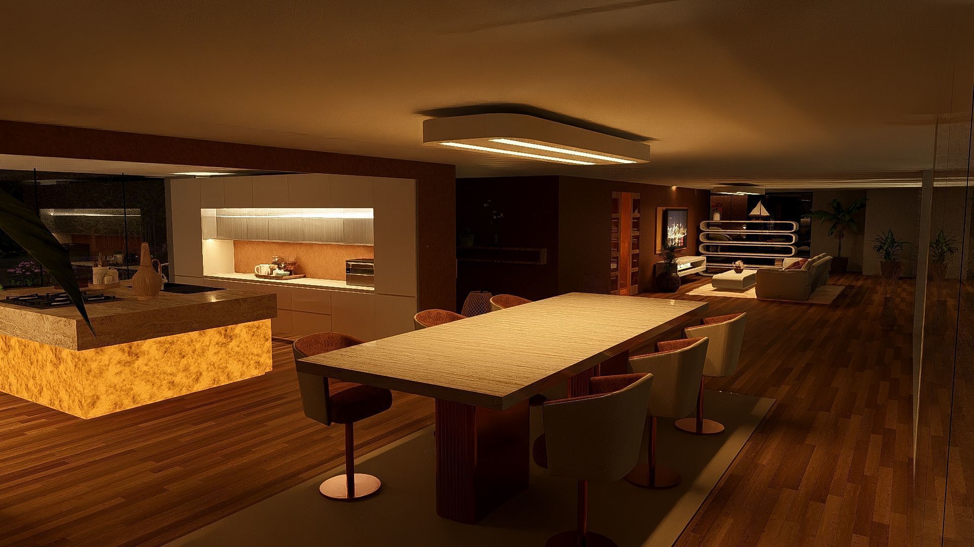 Modern Minimalist Villa 3D model_16