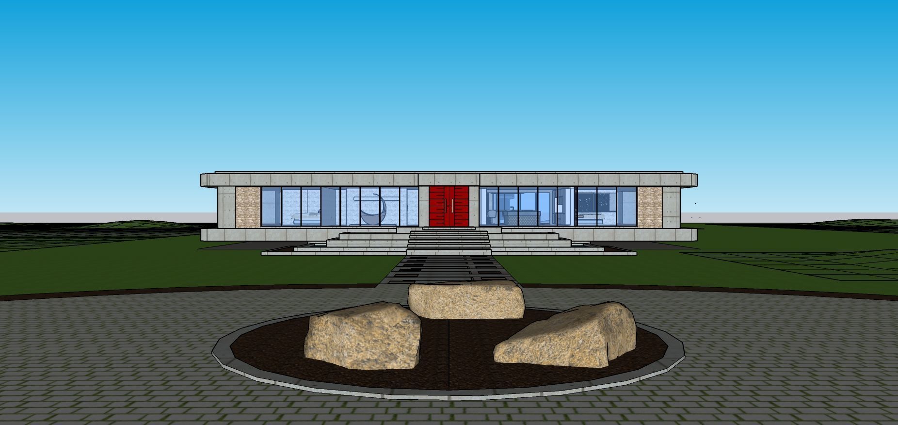 Modern Minimalist Villa 3D model_45