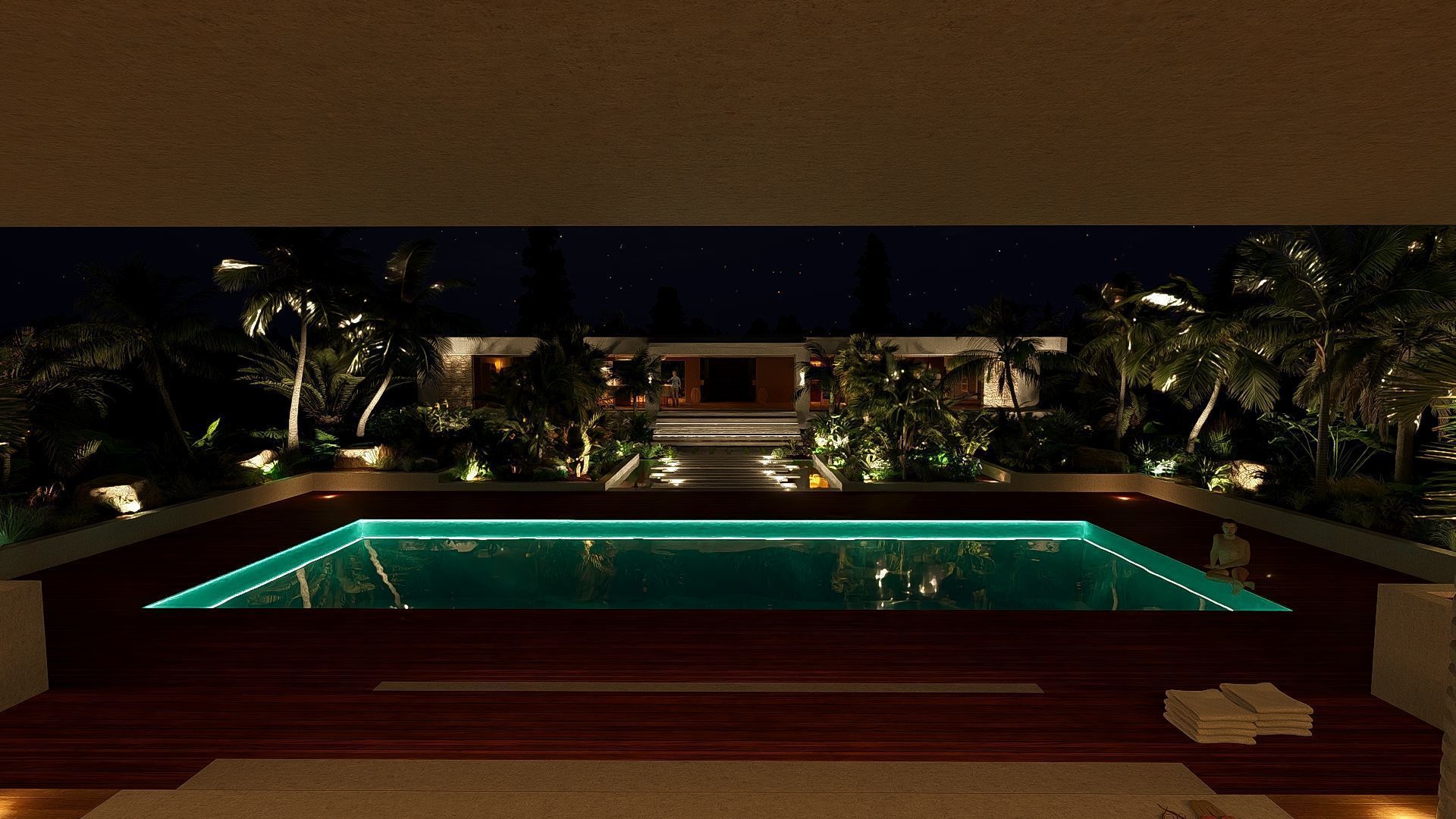 Modern Minimalist Villa 3D model_38