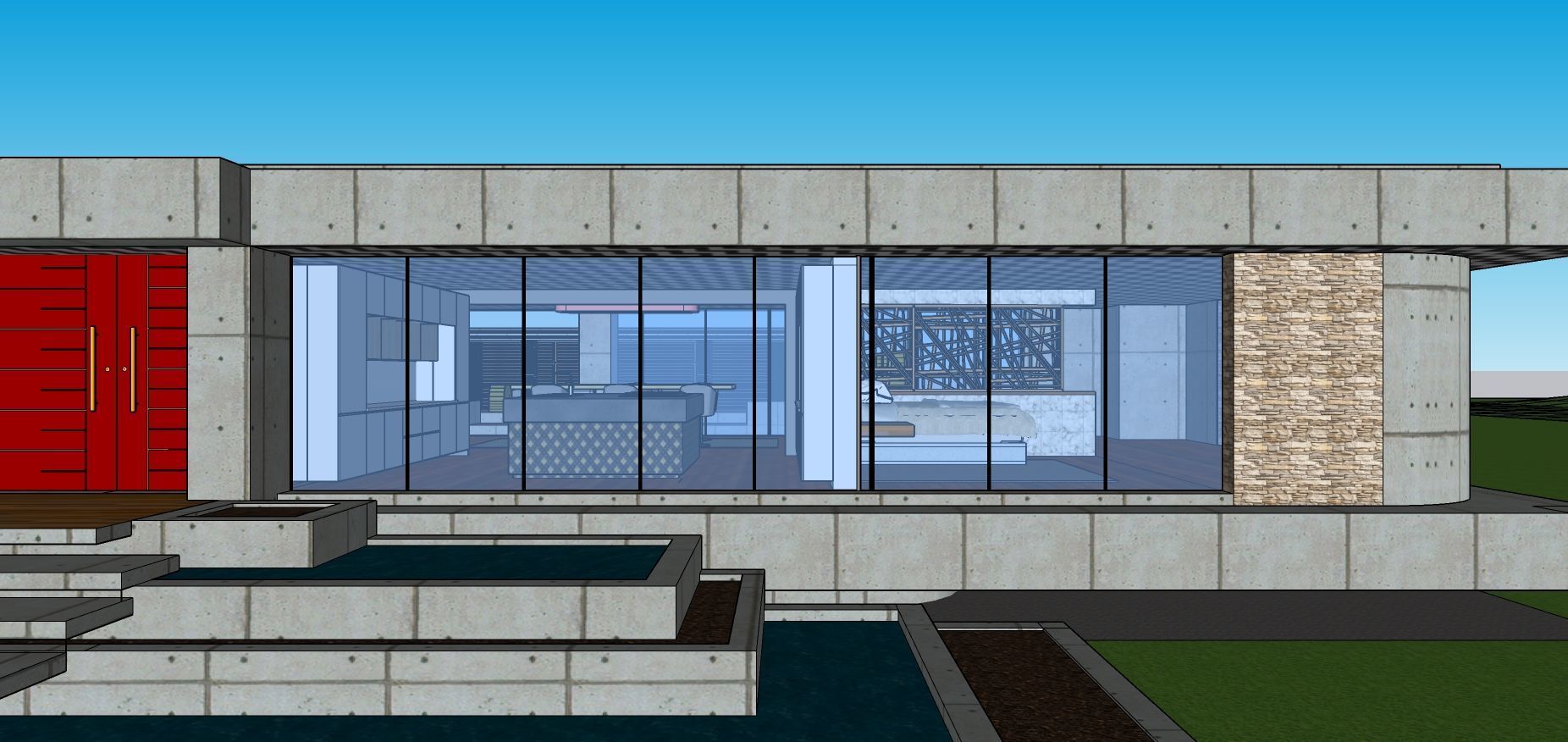 Modern Minimalist Villa 3D model_48