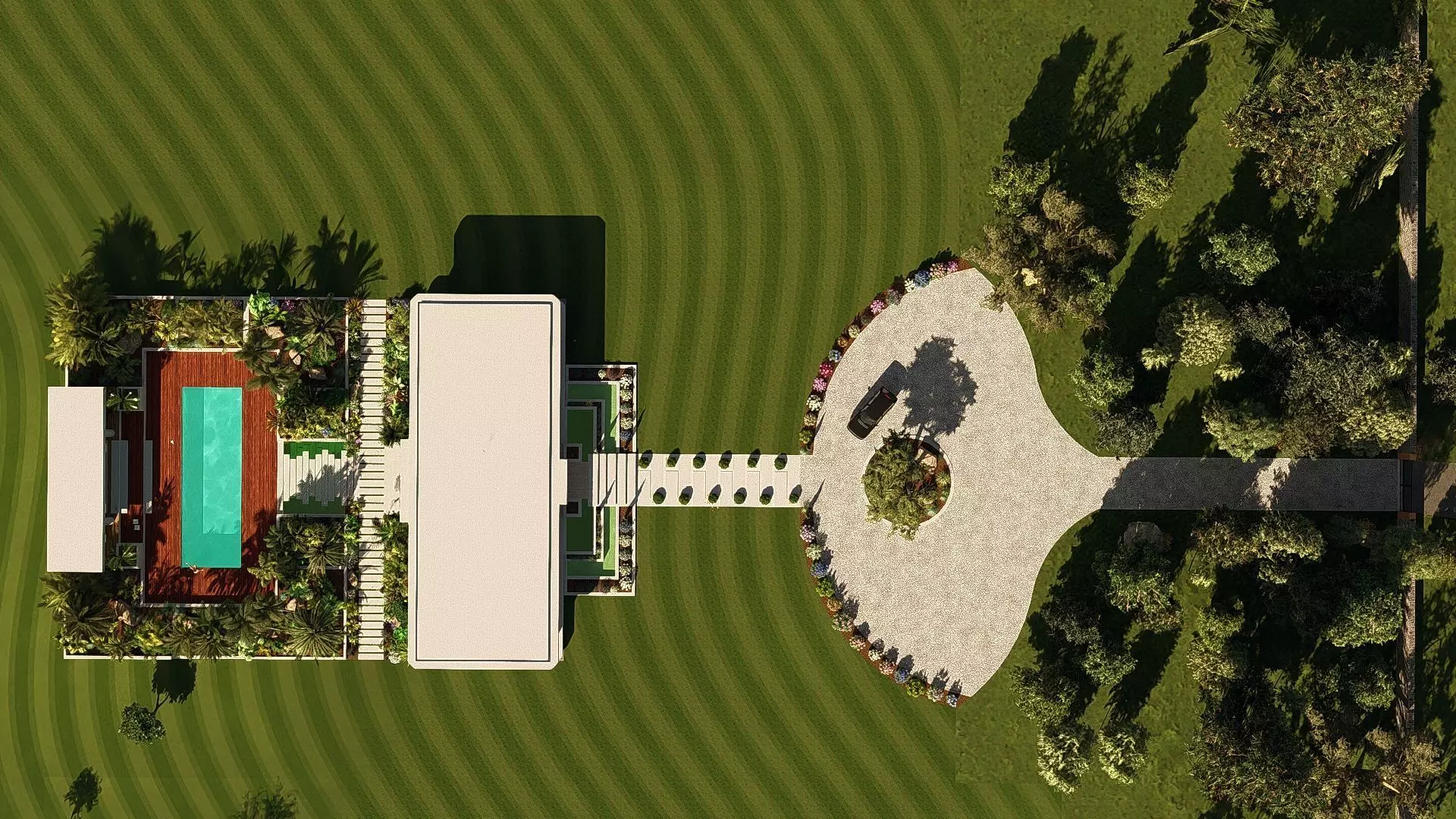 Modern Minimalist Villa 3D model_2