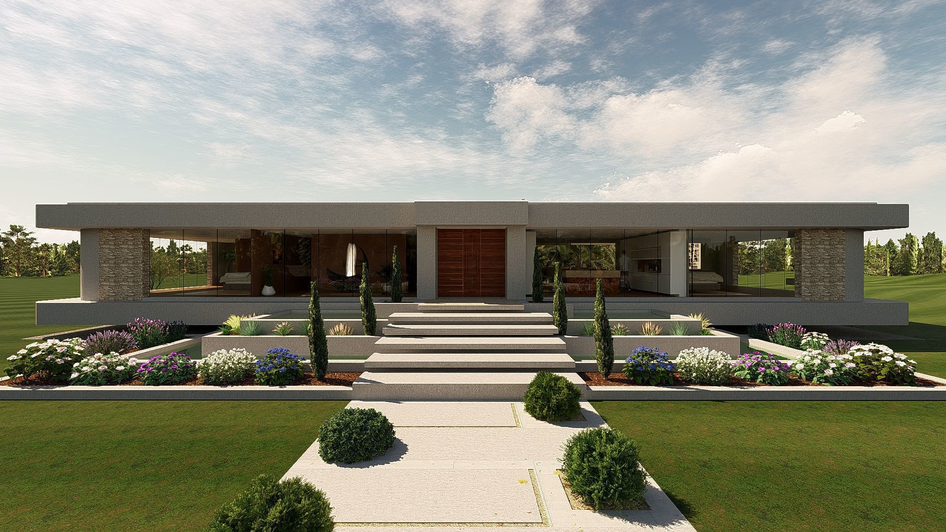 Modern Minimalist Villa 3D model_10