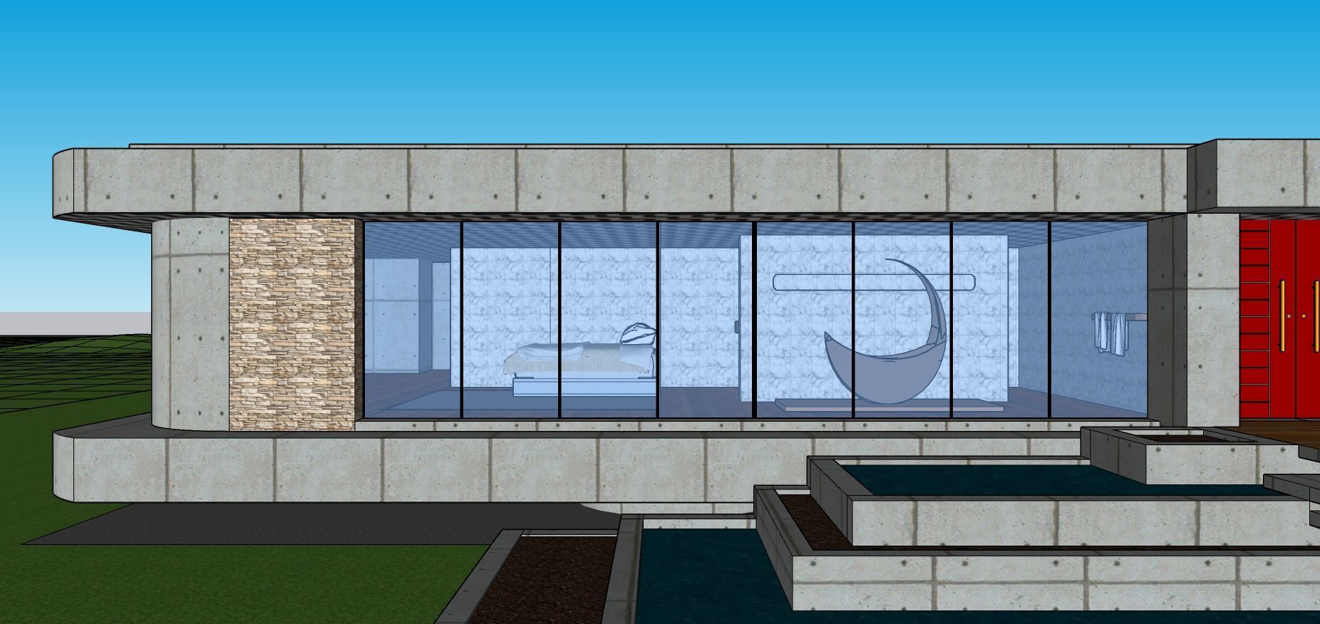 Modern Minimalist Villa 3D model_52