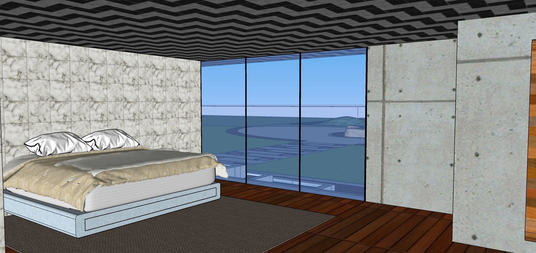 Modern Minimalist Villa 3D model_57