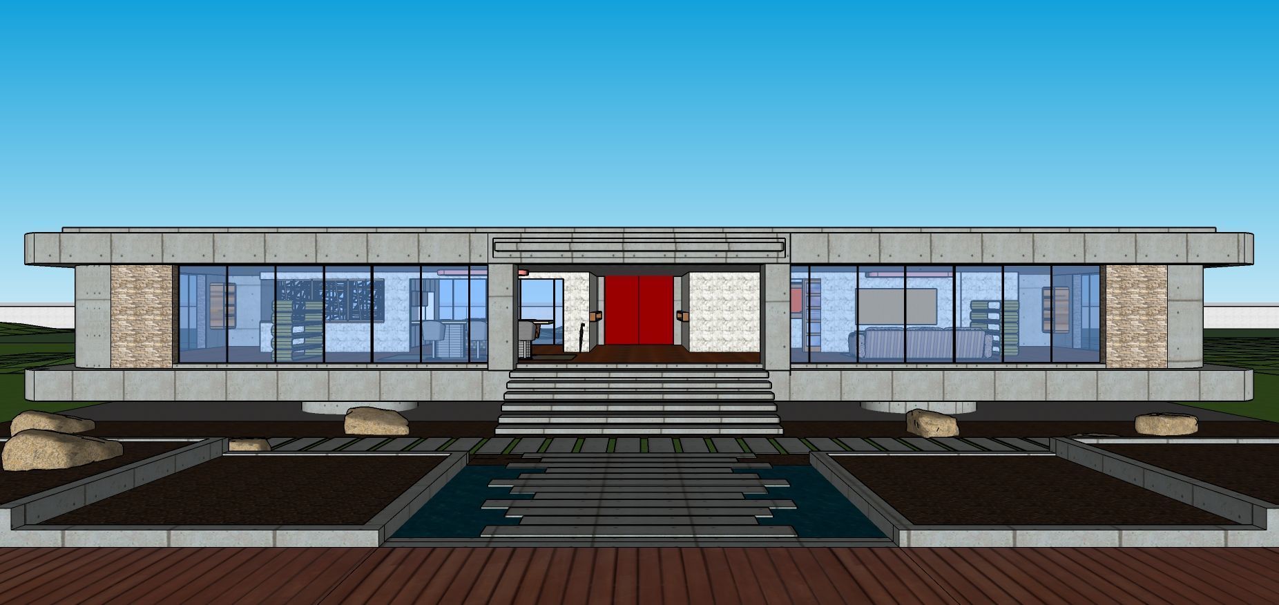 Modern Minimalist Villa 3D model_47