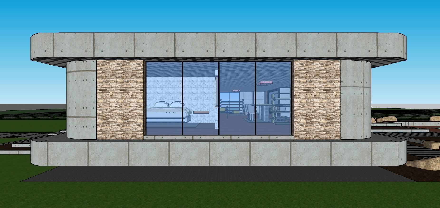 Modern Minimalist Villa 3D model_56