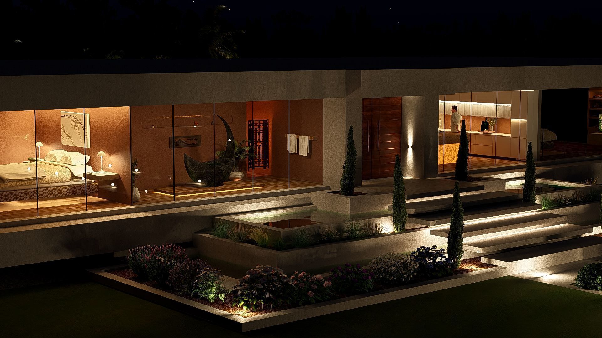 Modern Minimalist Villa 3D model_11