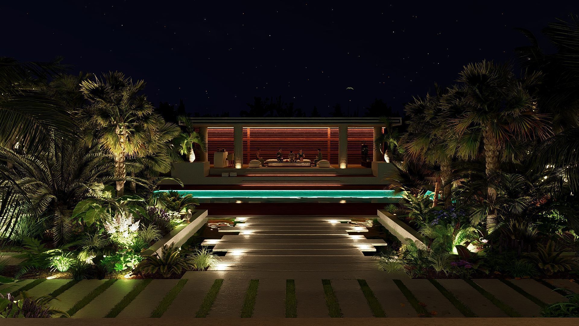 Modern Minimalist Villa 3D model_36