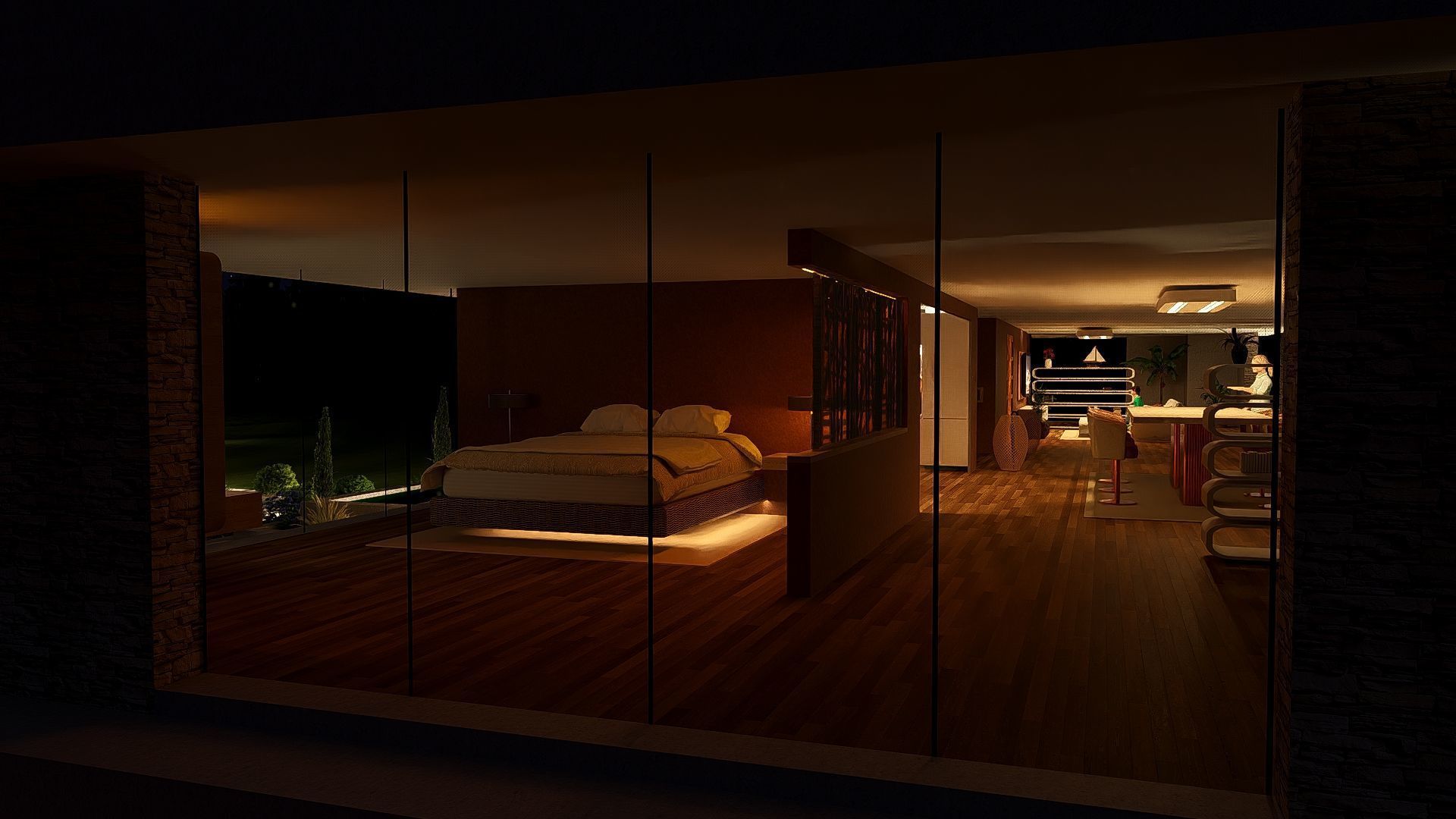 Modern Minimalist Villa 3D model_14