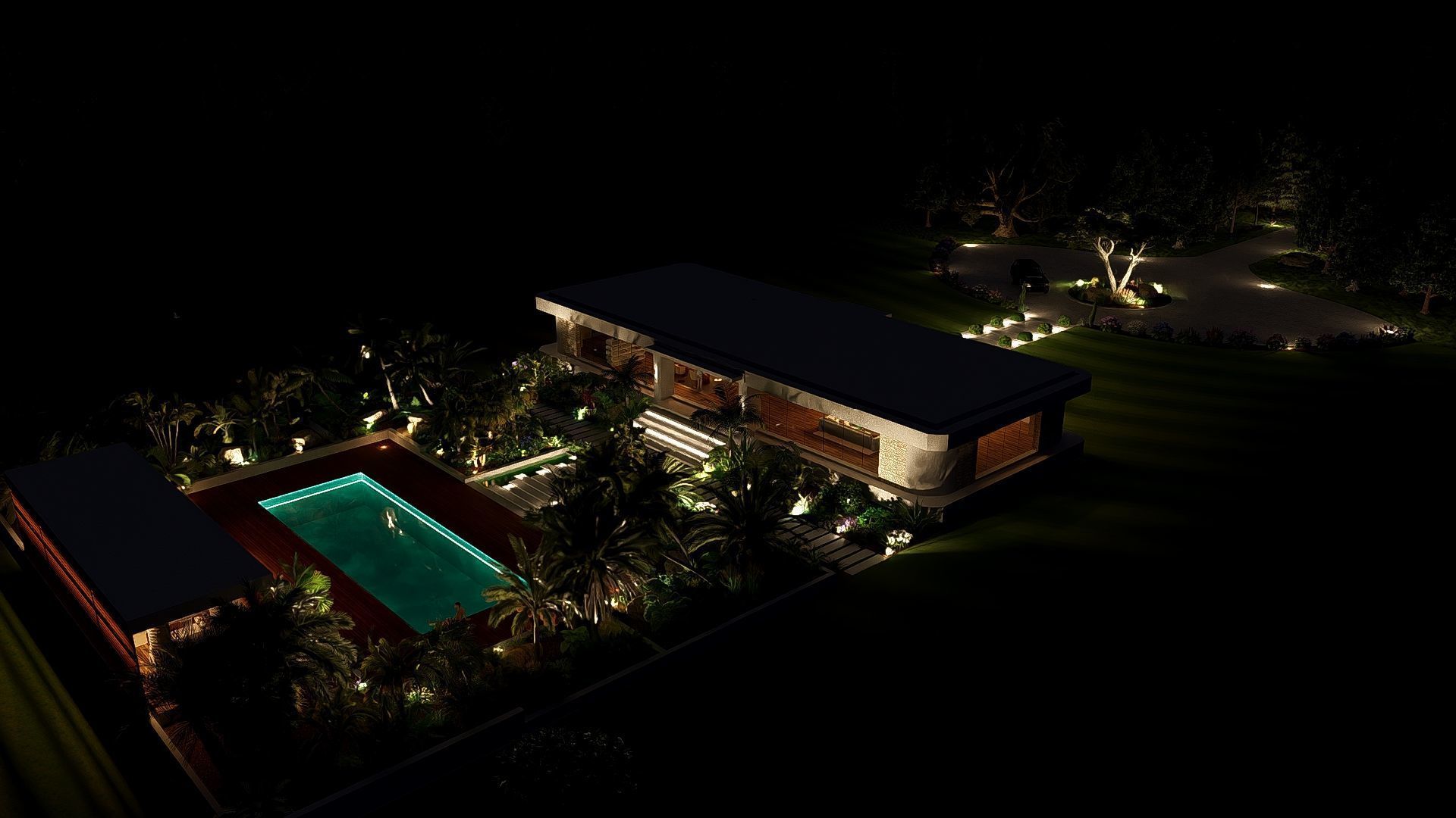Modern Minimalist Villa 3D model_40