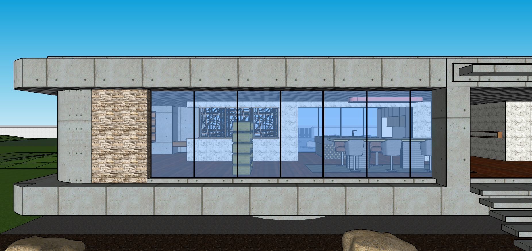 Modern Minimalist Villa 3D model_54