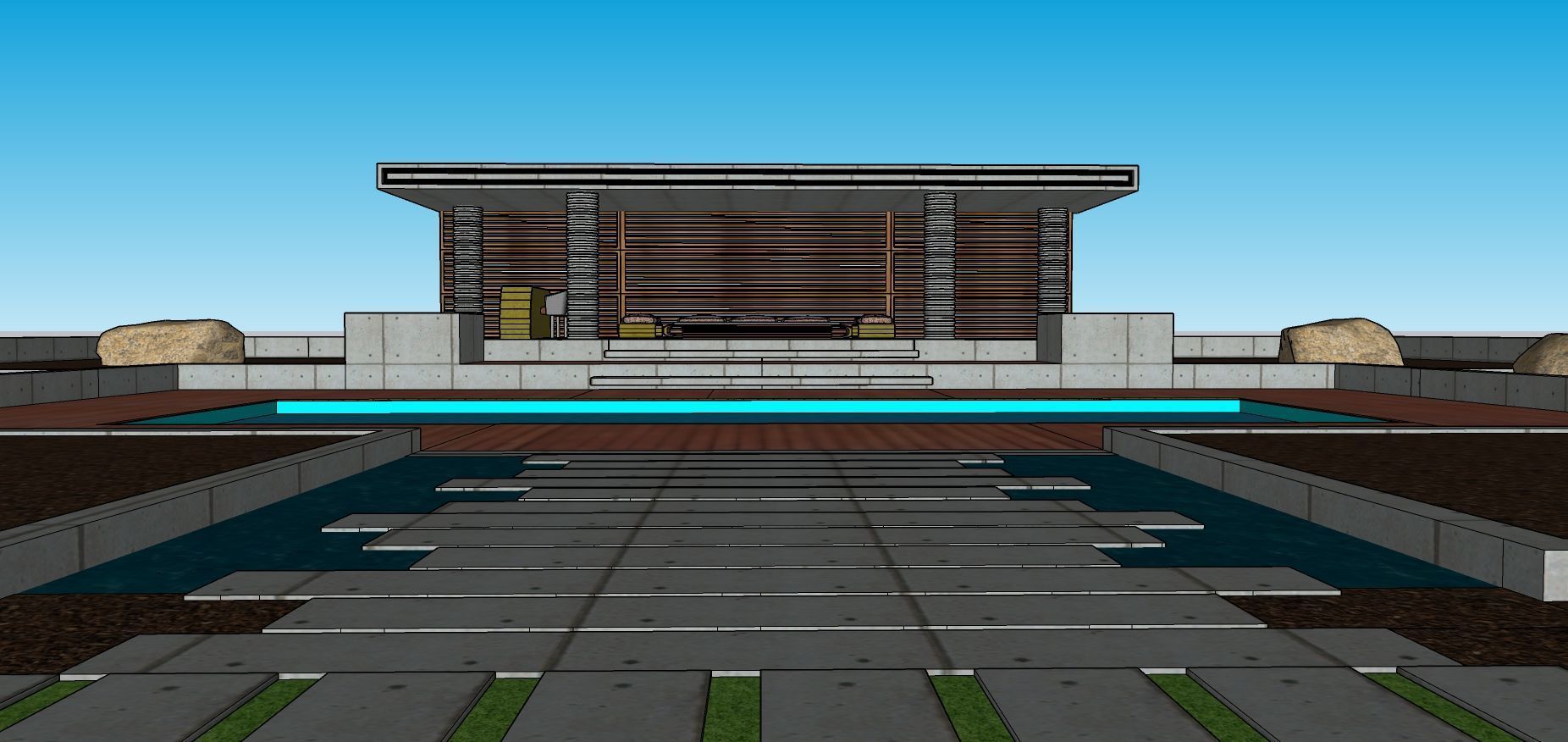 Modern Minimalist Villa 3D model_46