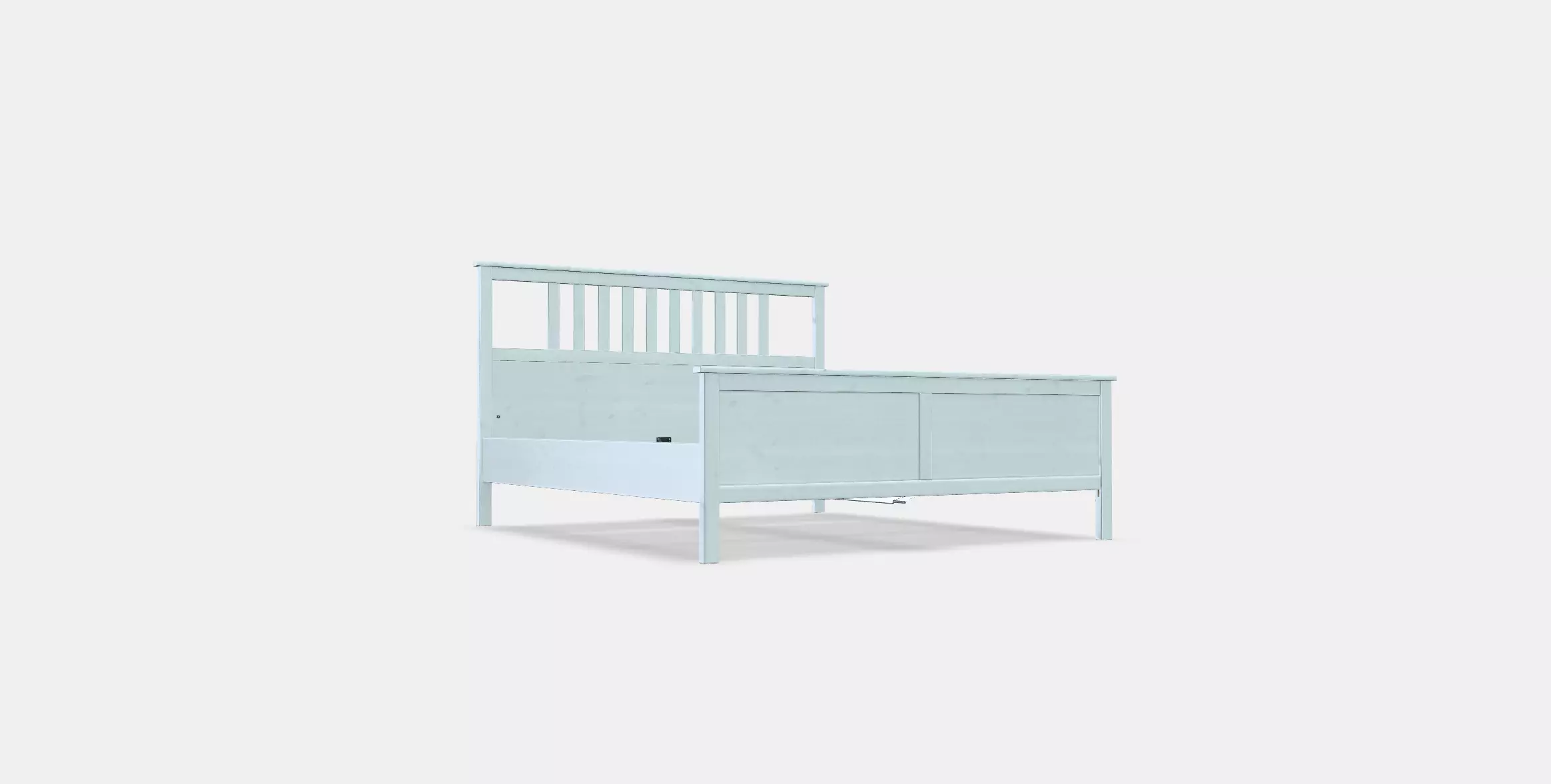 HEMNES Bed frame 21 Low-poly 3D model_0