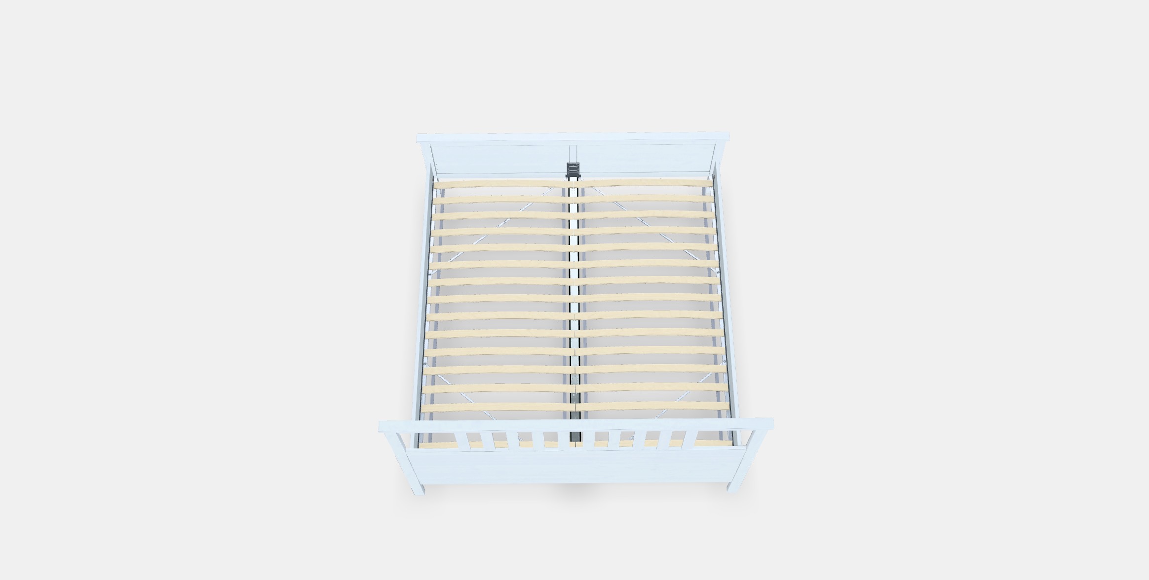 HEMNES Bed frame 21 Low-poly 3D model_3