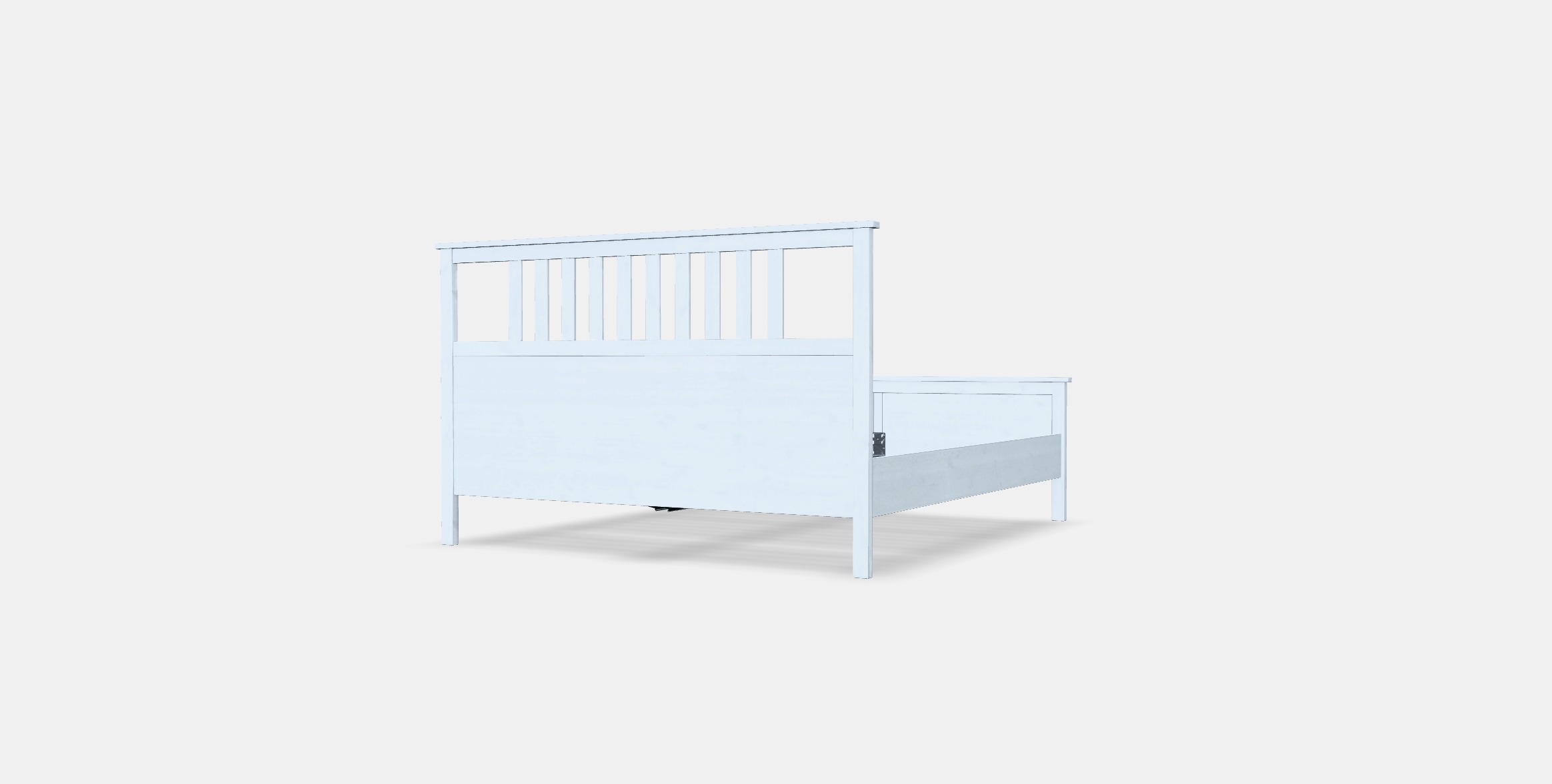 HEMNES Bed frame 21 Low-poly 3D model_2
