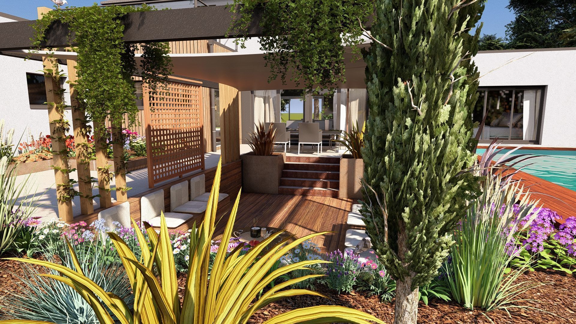 Modern Minimalist Villa 3D model_7