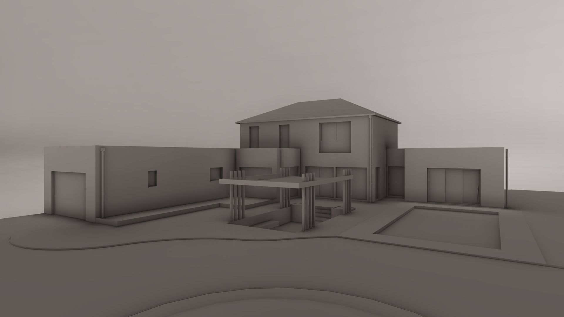 Modern Minimalist Villa 3D model_19