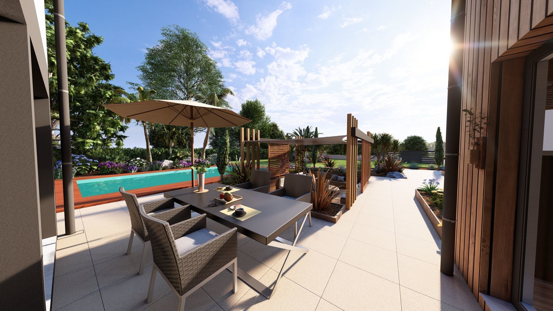 Modern Minimalist Villa 3D model_4