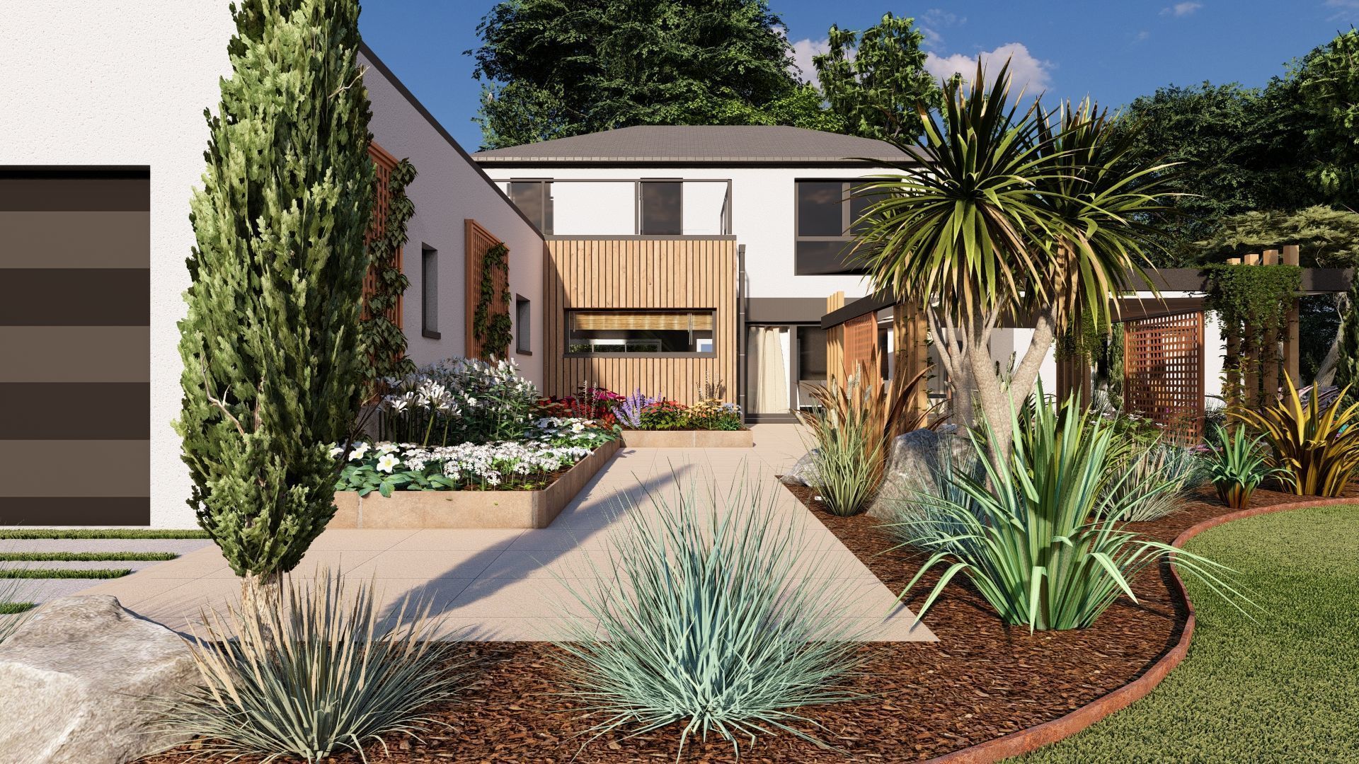 Modern Minimalist Villa 3D model_3