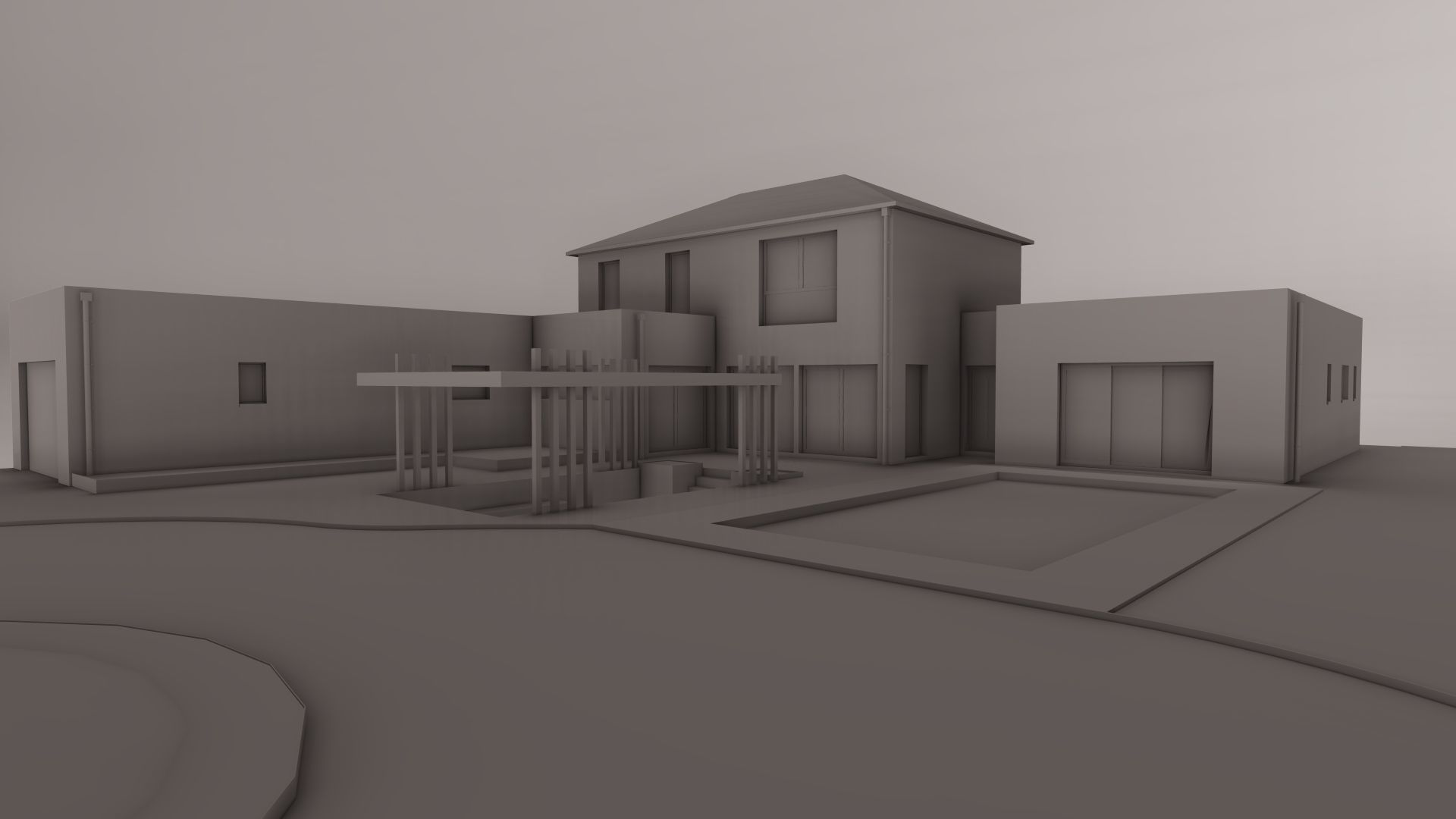 Modern Minimalist Villa 3D model_22