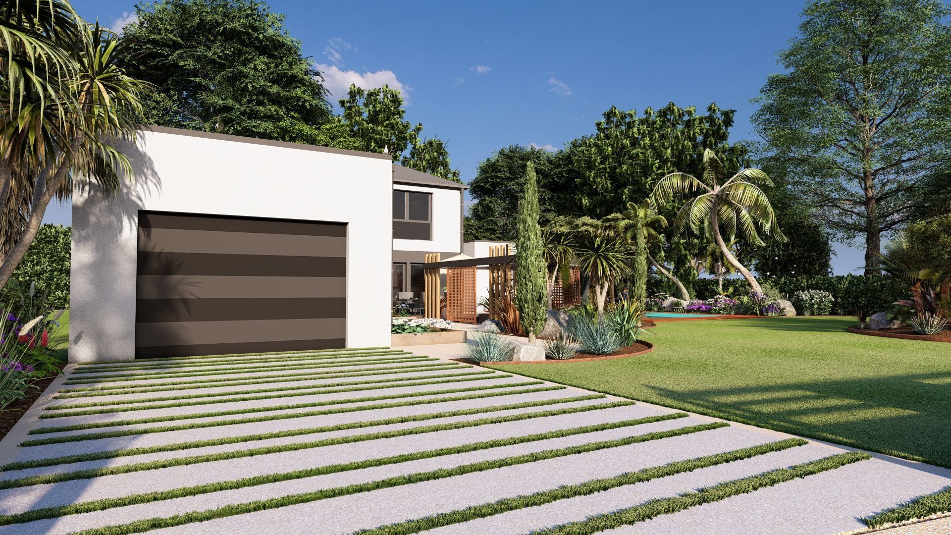 Modern Minimalist Villa 3D model_2