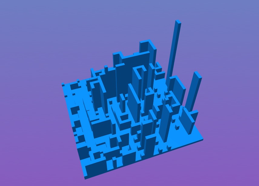 Tiny Voxel City Low-poly 3D model_14
