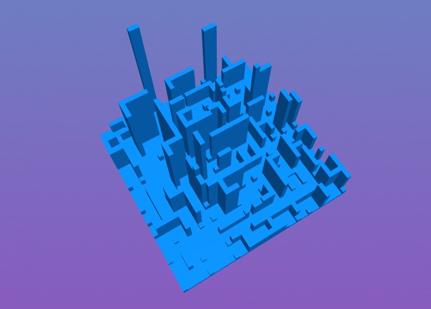 Tiny Voxel City Low-poly 3D model_17