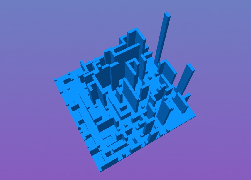 Tiny Voxel City Low-poly 3D model_15