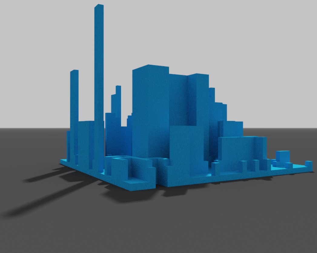 Tiny Voxel City Low-poly 3D model_9