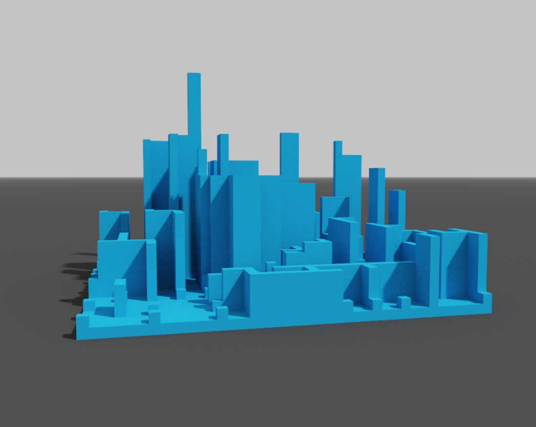 Tiny Voxel City Low-poly 3D model_11