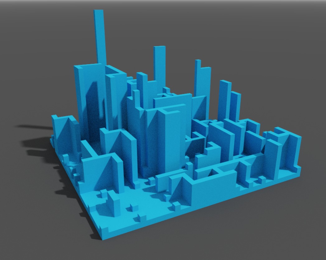 Tiny Voxel City Low-poly 3D model_12