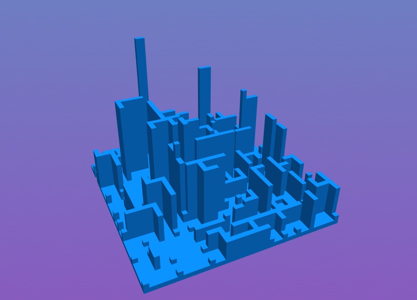 Tiny Voxel City Low-poly 3D model_13