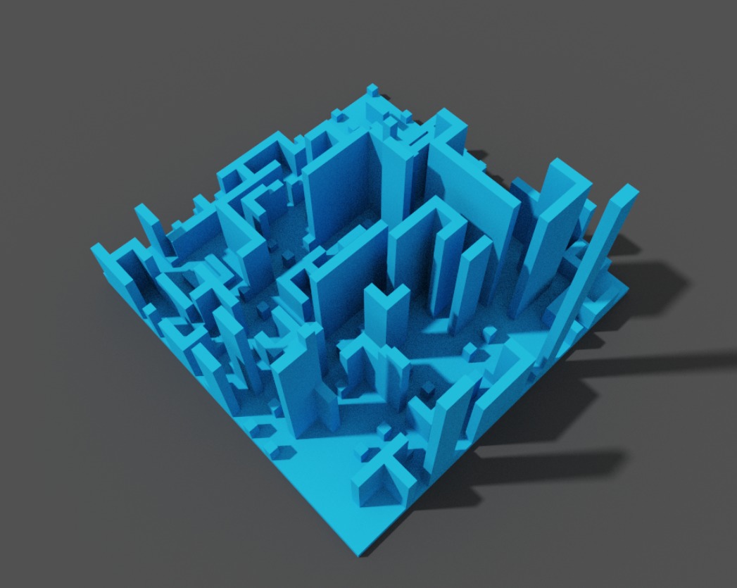 Tiny Voxel City Low-poly 3D model_6