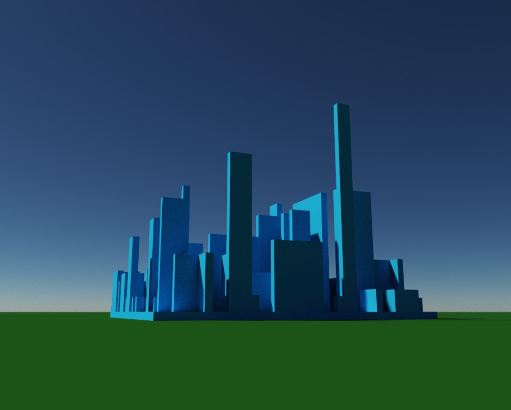 Tiny Voxel City Low-poly 3D model_2