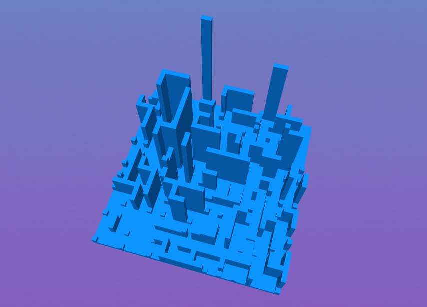 Tiny Voxel City Low-poly 3D model_16