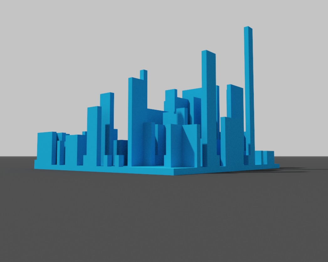 Tiny Voxel City Low-poly 3D model_7