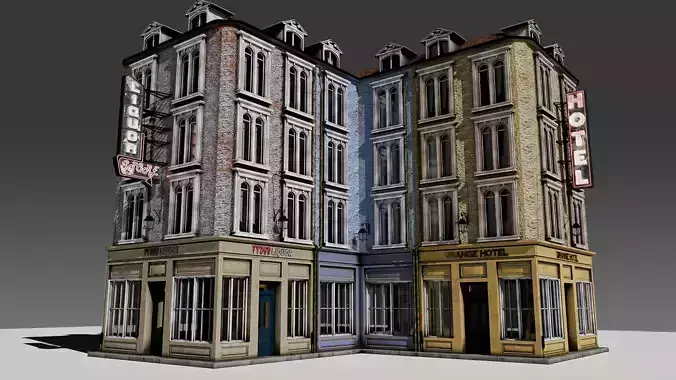 3 Piece Modular European Shop Apartment Building