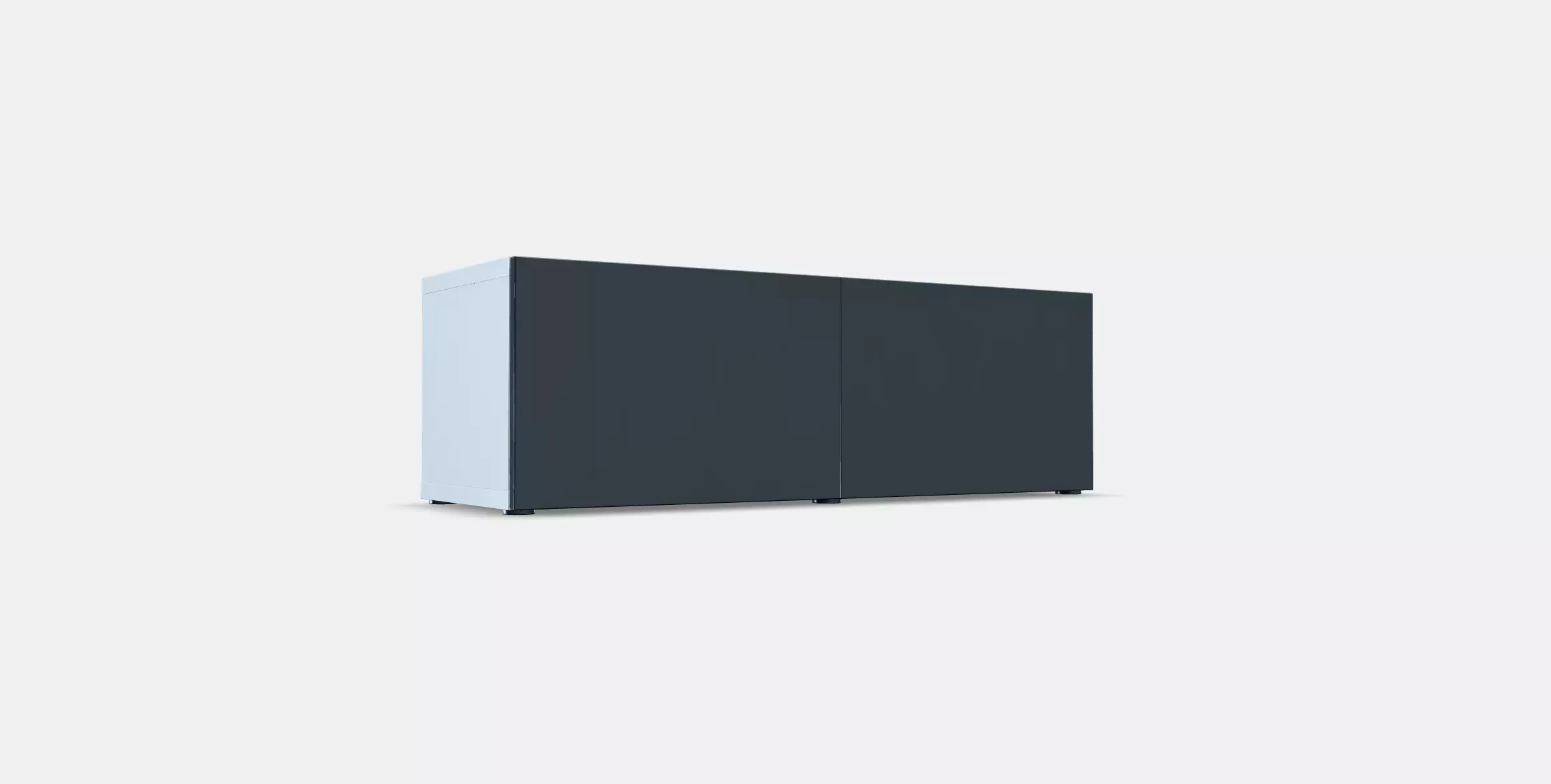 BESTA Shelf unit with doors 24 Low-poly 3D model_0