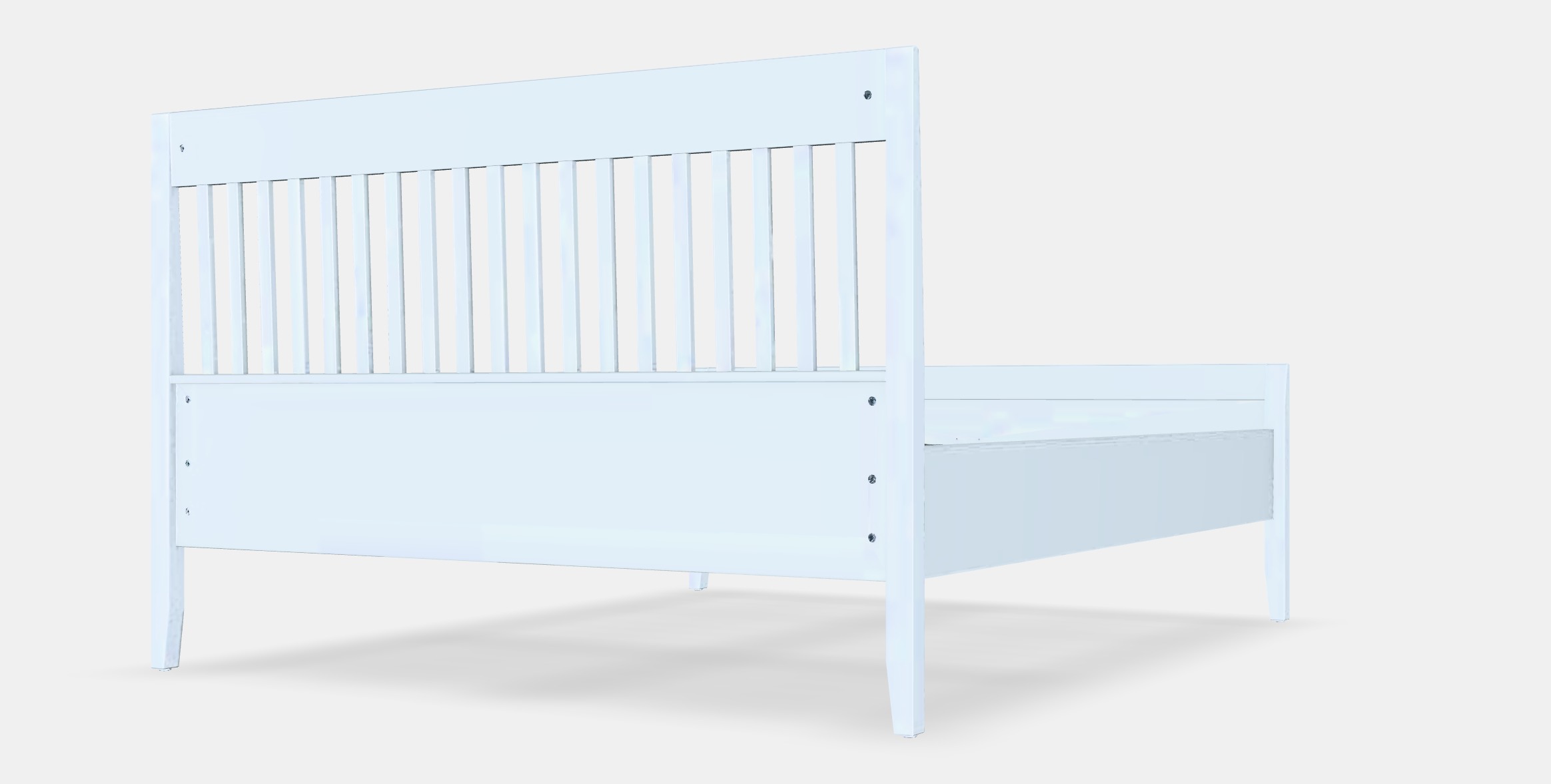 IDANAS Bed frame 23 Low-poly 3D model_5